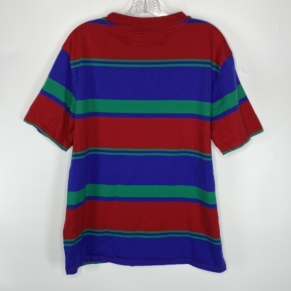 Vintage Guess Originals California Horizontal Multicolor Striped Tshirt Small - Picture 2 of 5